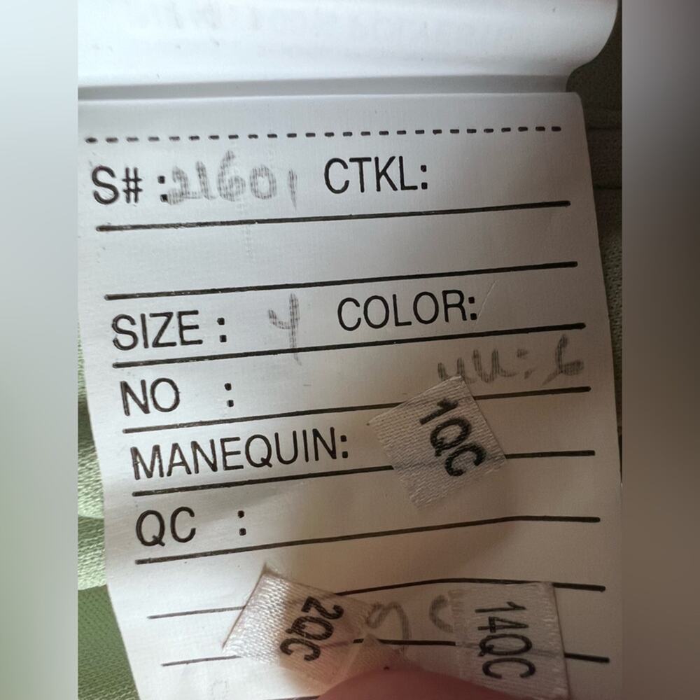 Mori Lee Elegant Light Green Off-Shoulder Chiffon Empire Waist Formal Dress - 4 - Picture 11 of 11
